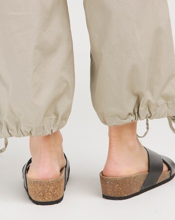 Rena Leather Crossover Footbed Mule Wide E Fit
