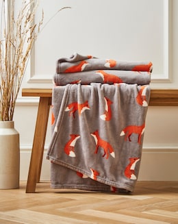 Fox Fleece Throw