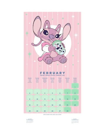 Lilo & Stitch 2026 Square 18 Month Calendar