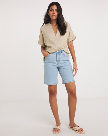 Light Blue Bermuda Denim Shorts