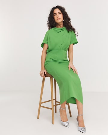 Joanna Hope Draped Midi Dress
