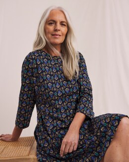 Julipa Pure Cotton Printed Jersey Shift Dress