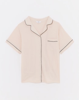 Pretty Secrets Supersoft Ribbed Button Through Pyjama Set