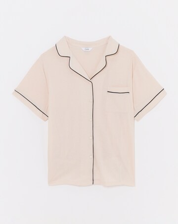 Pretty Secrets Supersoft Ribbed Button Through Pyjama Set