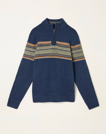 FatFace Runswick 1/2 Neck Jumper (Regular & Tall) - Navy