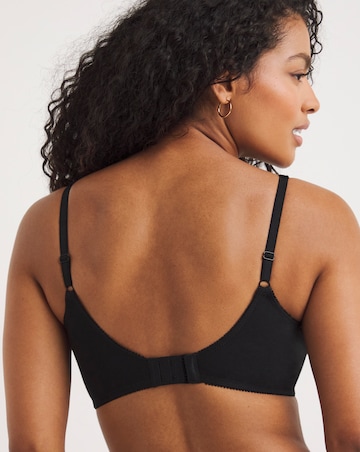 Pretty Secrets (2 Pack) Full Cup Non Wired Cotton Bras (B-G) White/Black