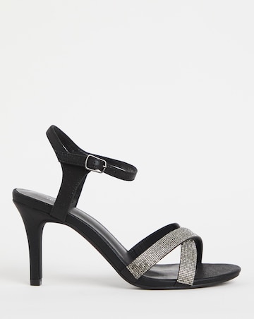 Joanna Hope Diamante Crossover Heeled Sandal Extra Wide EEE Fit