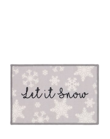 Let it Snow Christmas Washable Runner and Mat Set