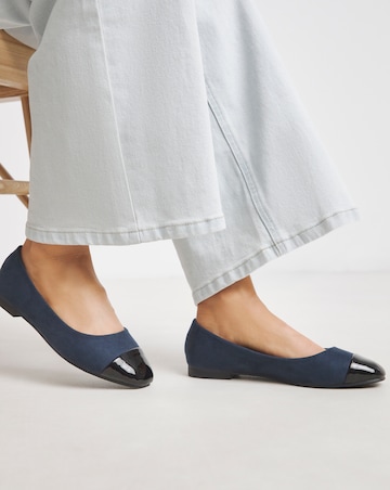 Tiana Toe Cap Ballerina - Wide Fit (E)