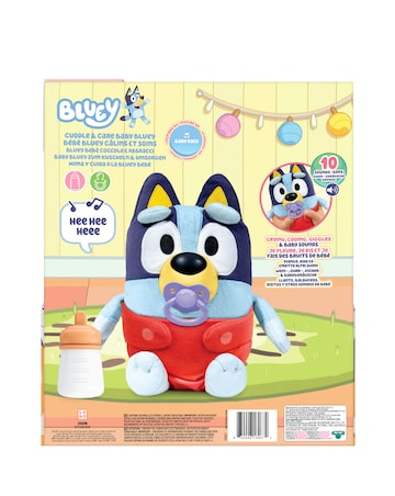 Bluey Cuddle & Care Baby Bluey Plush Toy with Sounds