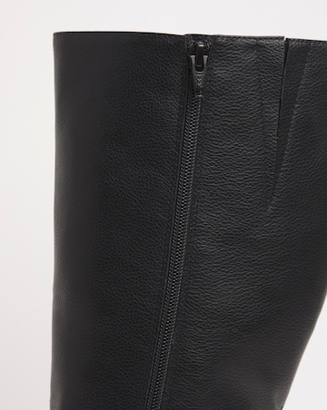 Eden Buckle Detail Knee High Boots - Extra Wide Fit (EEE) & Curvy Calf