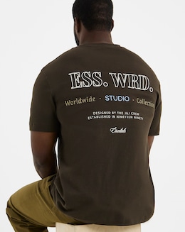 Jack &amp; Jones Urban Edge Back Graphic T-Shirt - Brown