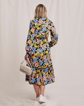 Julipa Button Down Tiered Midi Dress