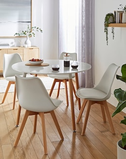 Frankfurt Round Dining Table &amp; 4 Chairs