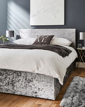Hayden Crushed Velvet Ottoman Bed Frame