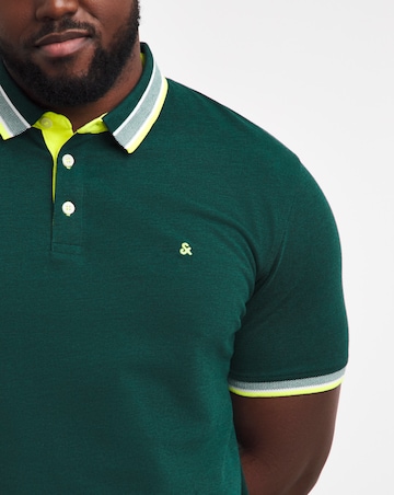 Jack & Jones Premium Paulos Tipped Polo - Teal