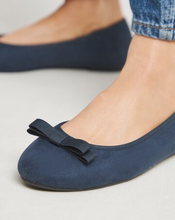 Simply Be Abundance Classic Bow Ballerina Shoes Wide E Fit