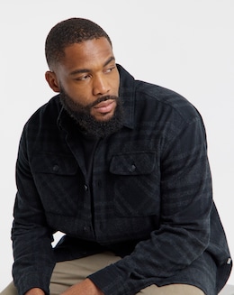 Jack &amp; Jones Premium Rayle Check Over Shirt - Black