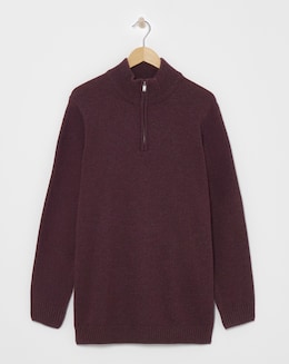 Burgundy Lambswool 1/4 Zip