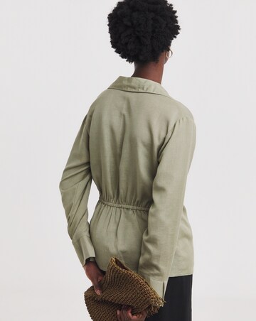 Wrap Tie Cotton Shirt