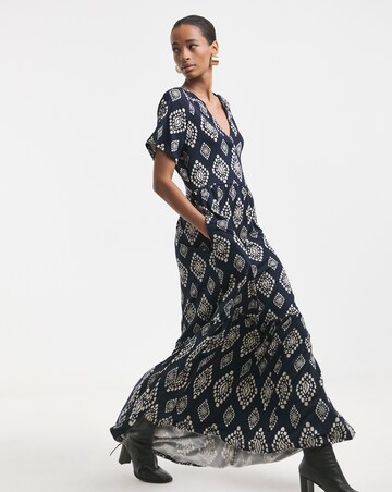 Notch Neck Maxi Dress