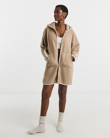 Pretty Secrets Zip Through Fleece Lounge Cardigan