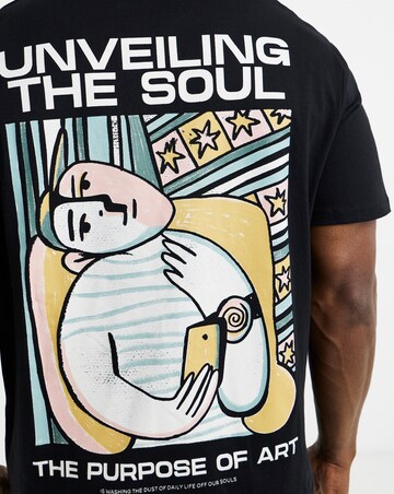Jack & Jones Unveiling The Soul Back Graphic T-Shirt - Black