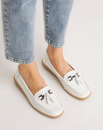 Samara Leather Tassel Detail Loafer Extra Wide EEE Fit