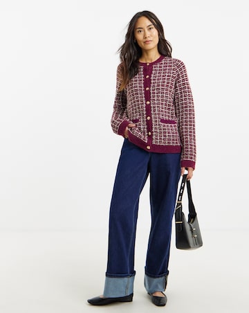 Cherry Lurex Cardigan