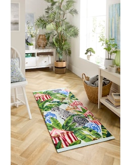 Lux Leopard Washable Nylon Runner