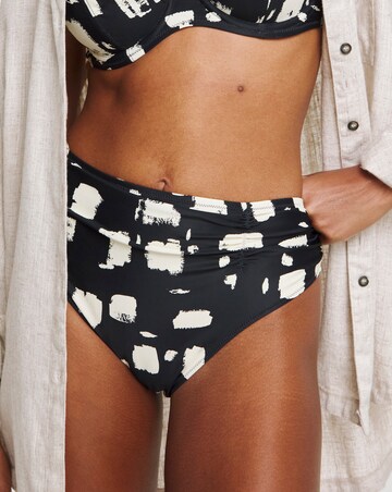 Panache Midi Gather Bikini Pant Black Sand