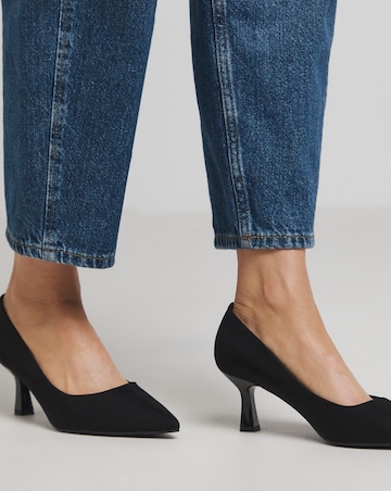 Heavenly Soles Connie Kitten Heel Pointed Court Shoe Extra Wide EEE Fit