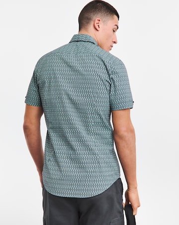 Ben Sherman Geo Spot Print Short Sleeve Shirt