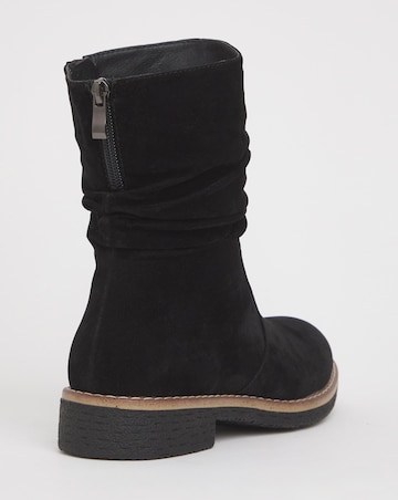 Cushion Walk Ruched Crepe Sole Boot Wide E Fit