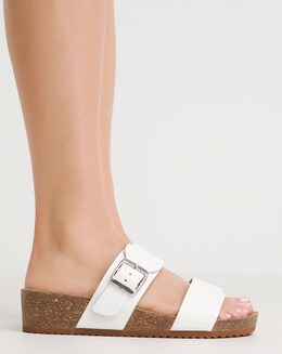Lima Leather Buckle Footbed Mule - Extra Wide Fit (EEE)
