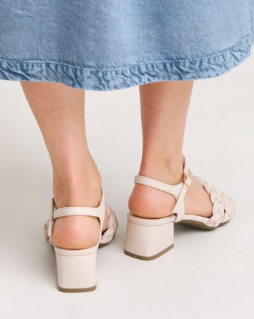 Jacinda Twin Strap Block Heeled Sandals Extra Wide EEE Fit