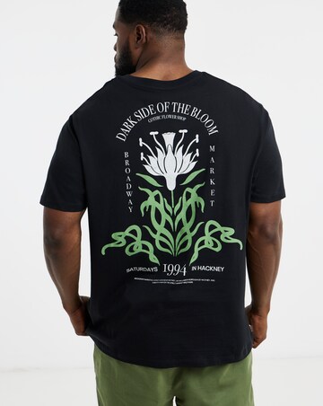 Jack & Jones Dark Side of The Bloom Back Graphic T-Shirt - Black