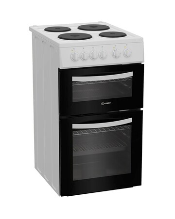 Indesit ITE5EMW 50cm Electric Twin Cooker - White + Installation