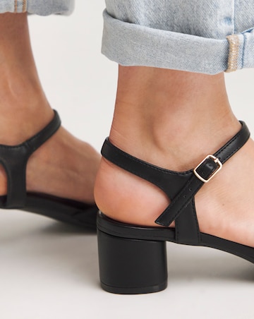 Clovis Twist Flexible Sole Block Heeled Sandals - Extra Wide Fit (EEE)