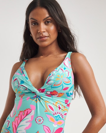 Non Wired Twist Front Swimsuit