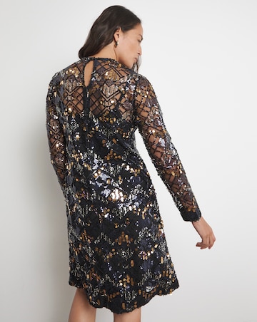 Joanna Hope Beaded Shift Dress