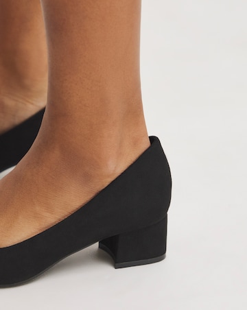 Orlia Flexi Sole Block Heel Court Shoes - Wide Fit (E)