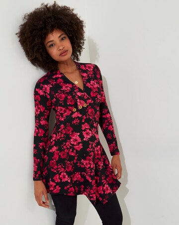 Joe Browns Button Detail Printed Jersey Tunic