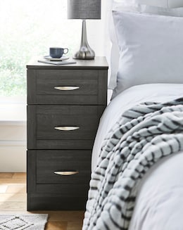 Kingston 3 Drawer Bedside Table