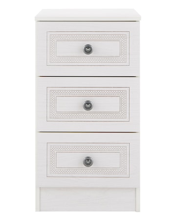 Richmond Ready Assembled 3 Drawer Bedside Table