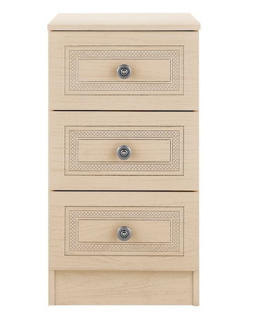 Richmond Ready Assembled 3 Drawer Bedside Table