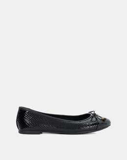 Dune Hallo Charm Detail Ballet Shoes Wide Fit