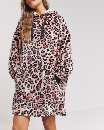 Pretty Secrets Oversized Hooded Lounge Dress with Elasticated Sleeve and Socks