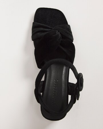 Velvet Crossover Vamp Sandals - Extra Wide Fit (EEE)