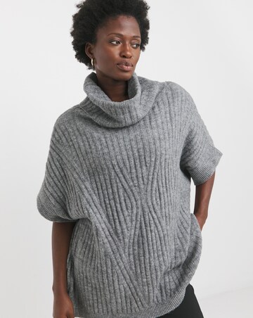 Roll Neck Poncho Tunic